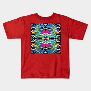 the kraken octopus kaiju monster in madness pattern Kids T-Shirt